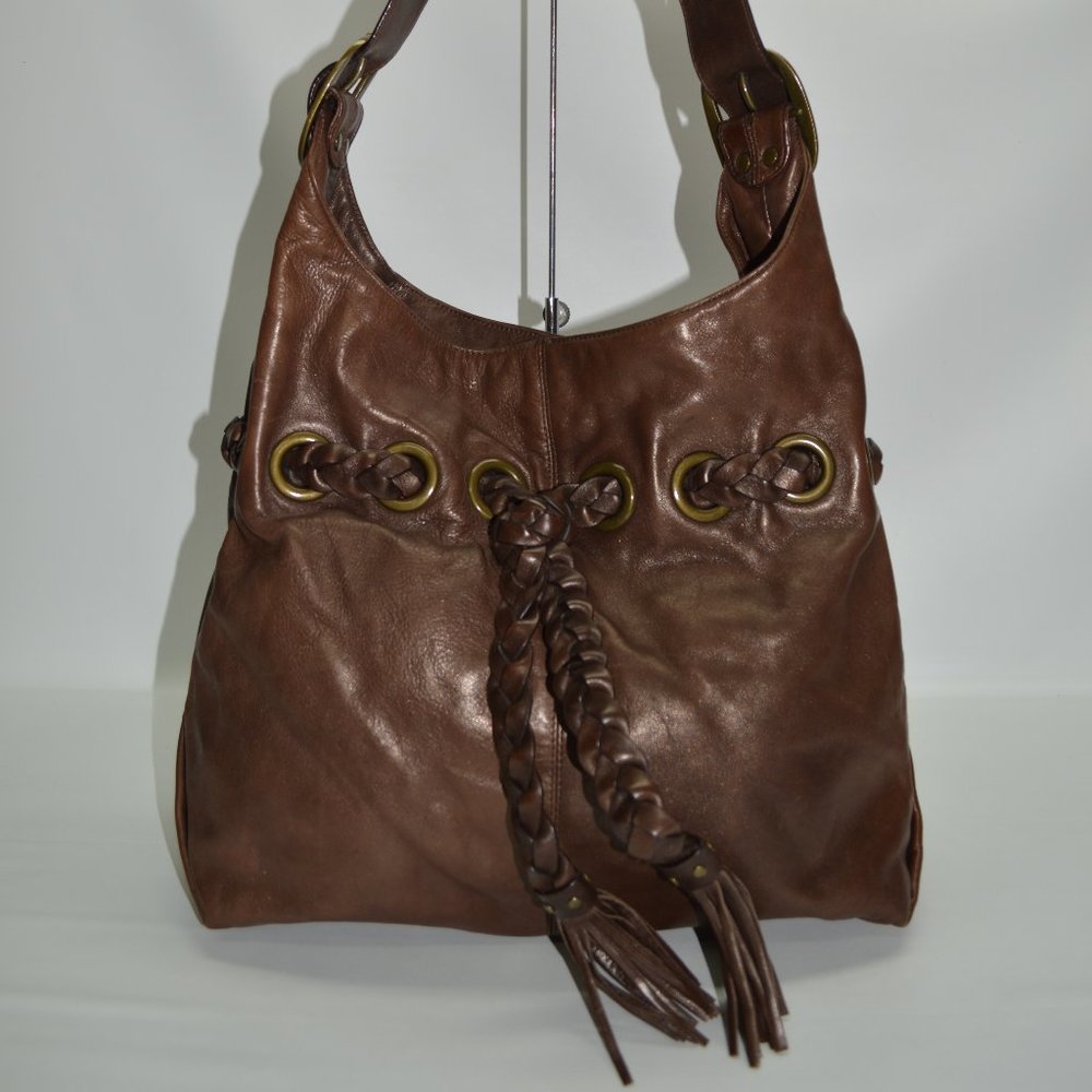 Kooba Large Carla Grommet Braided Shoulder Bag